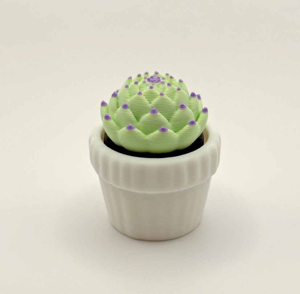 3 Pack 3D Printed Succulent Fidget Toys Mini Potted Plants Desk Decor Gift