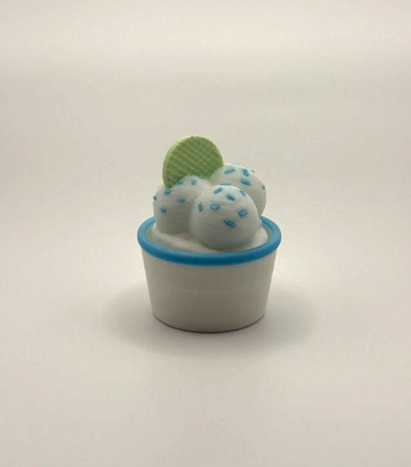 3D Printed Ice Cream Fidget Toy Mini Cup Dessert Desk Toy Choose Color